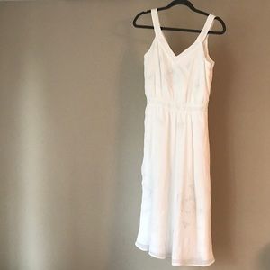White House Black Market white embroidered dress